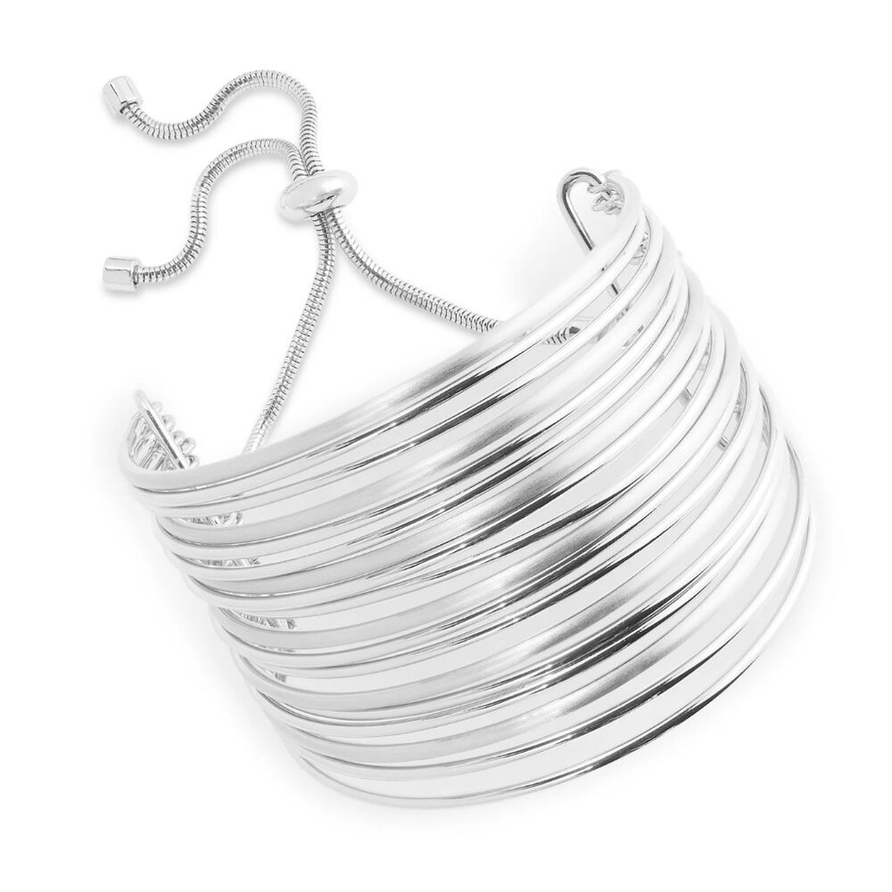 Style & Co Mixed-Metal Slider Cuff Bracelet